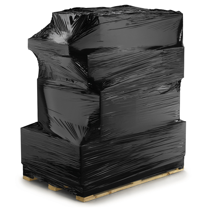 Film étirable machine grande étirabilité noir opaque pour banderoleuses à préétirage motorisé