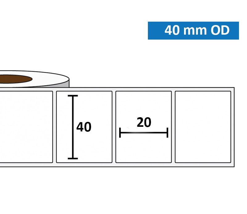 Étiquette Standard Brillant 40×20mm