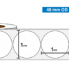 Étiquette circulaire papier blanc mat