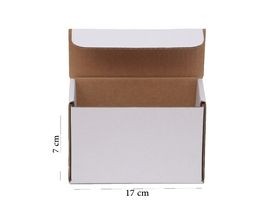 lot de 50 boites en Carton Blanc 17.5x7x12 cm