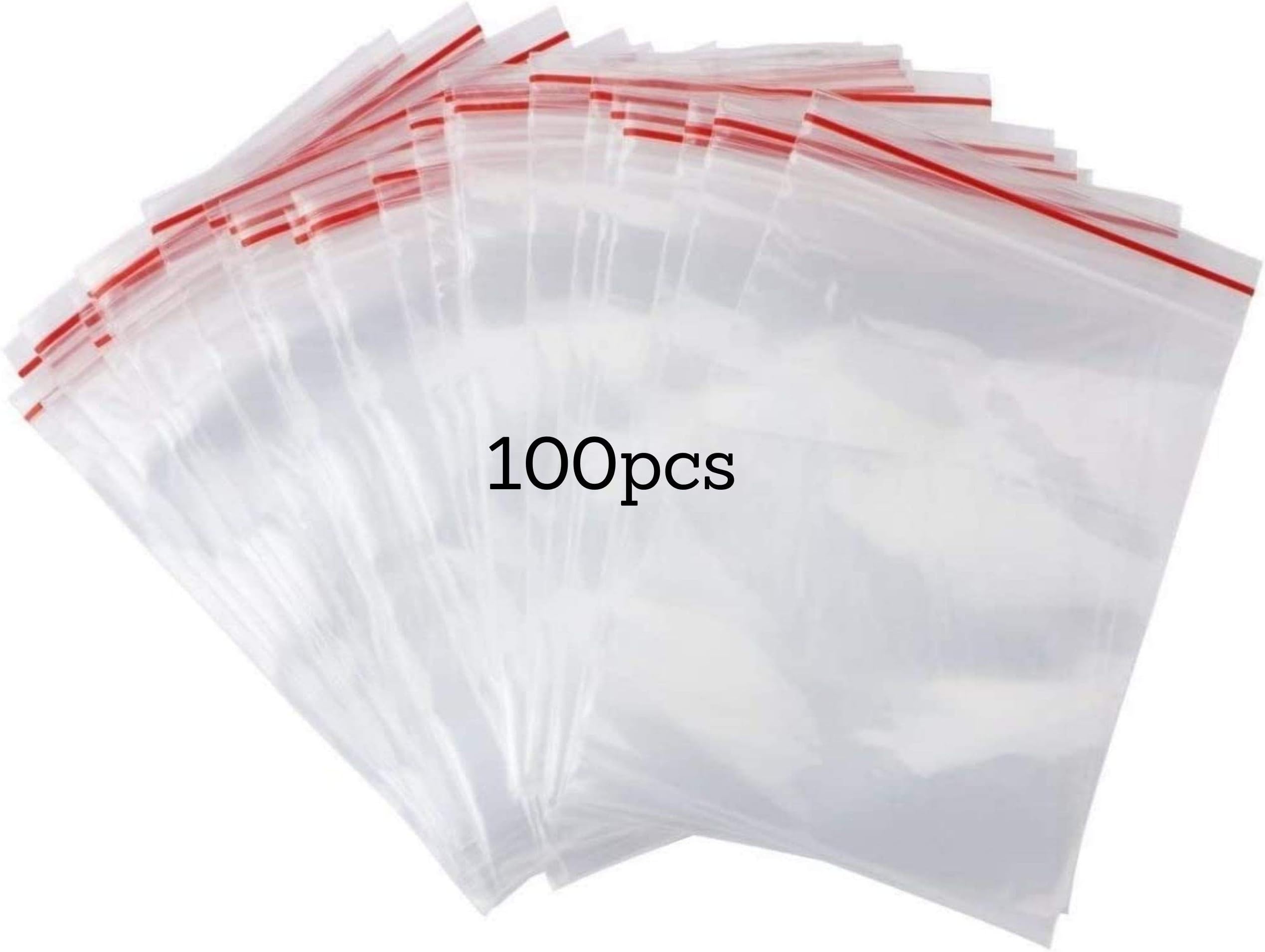 100 Sachets Fermeture Zip 16x22cm