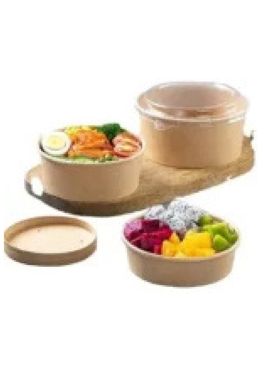barquette kraft Food Avec couvercle