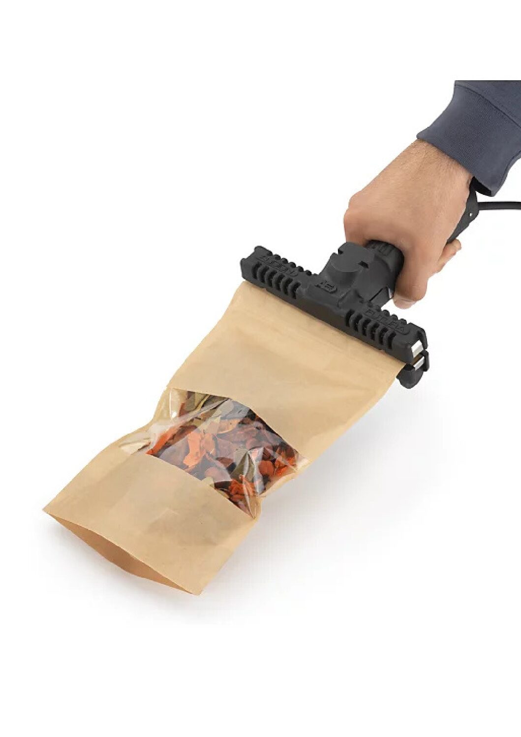 Pochette zip en Kraft avec fenêtre 16*22