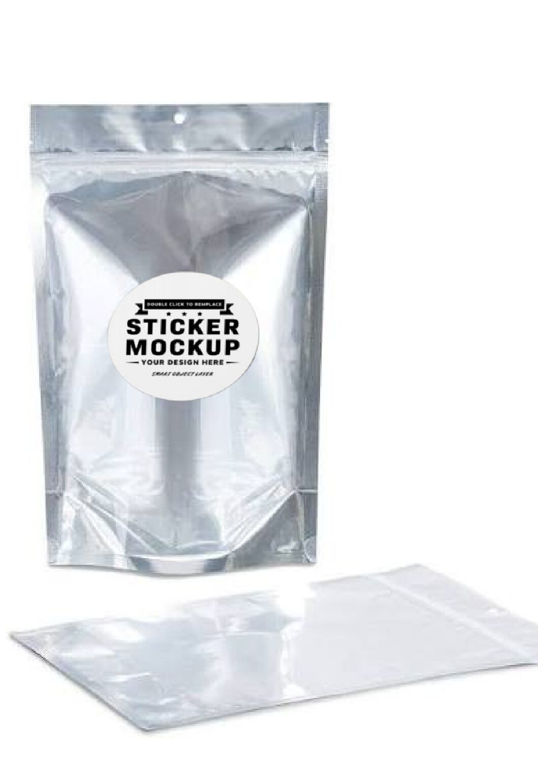 SAC EN ALLUMIUM FACE TRASPARENT 16*22