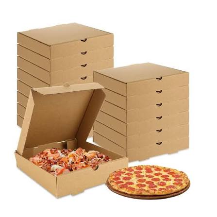 Boîte à pizza kraft avec papier ingraissable