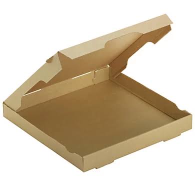 Boîte à pizza kraft avec papier ingraissable