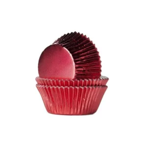 Boîte à cupcake lazer rond rouge