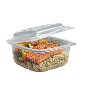 100 BOÎTE 750 ML CARRÉE AVEC COUVERCLE ATTACHÉ