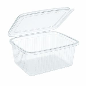 100 BOITE 1500 ML RETANGULAIRE AVEC COUVERCLE ATTACHÉ LARPLAST
