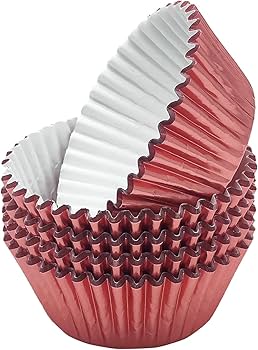 Boîte à cupcake lazer rond rouge