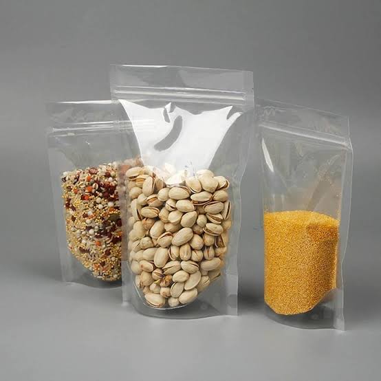 Sac Doypack transparent avec zip 12*20 cm