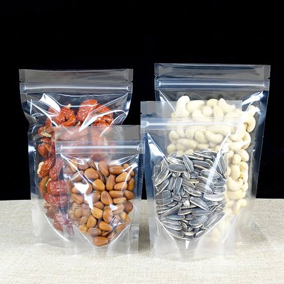 Sac Doypack transparent avec zip 12*20 cm