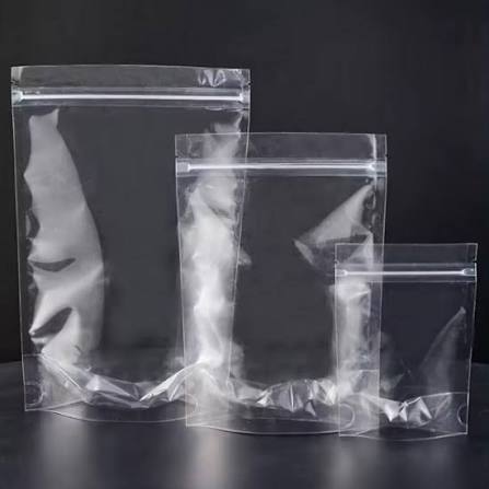 Sac Doypack transparent avec zip 12*20 cm