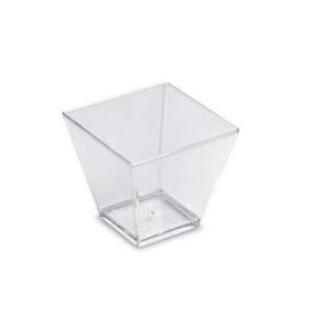 Verrine carré 60 cc en PS Crystal