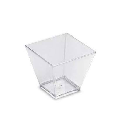 Verrine carré 60 cc en PS Crystal