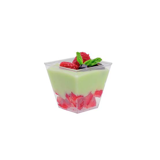 Verrine carré 60 cc en PS Crystal