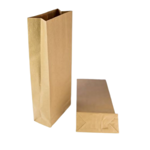 Sac papier fond plat 11x5x21 kraft brun