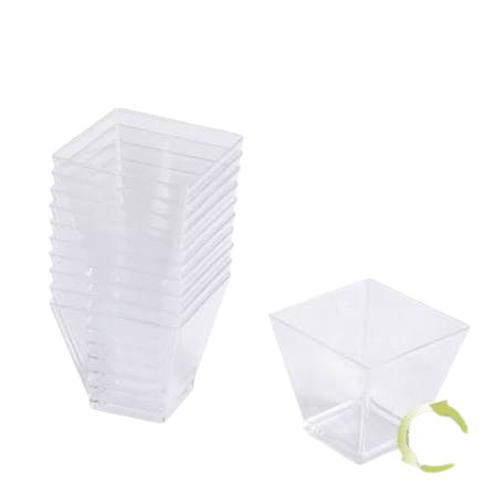 Verrine carré 120cc en PS Crystal CP