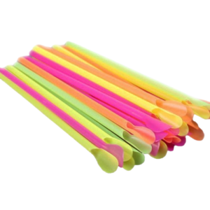 PAILLE AVEC CUILLERE 210 x 6 mm MAT