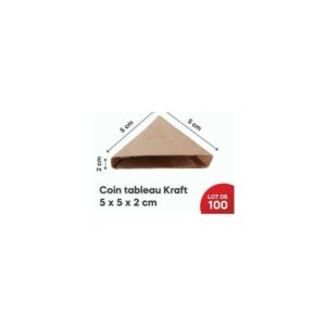 Coin Tableau Kraft 5*5*2cm, Lot de 100