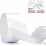 Ruban satiné blanc 4cm