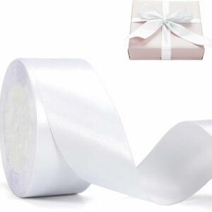 Ruban satiné blanc 4cm