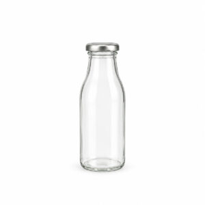 Bouteille jus 250ml en verre avec capsule argent diam 38