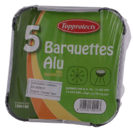 5 Barquettes Alu 160/160 AC TOPPROTECT